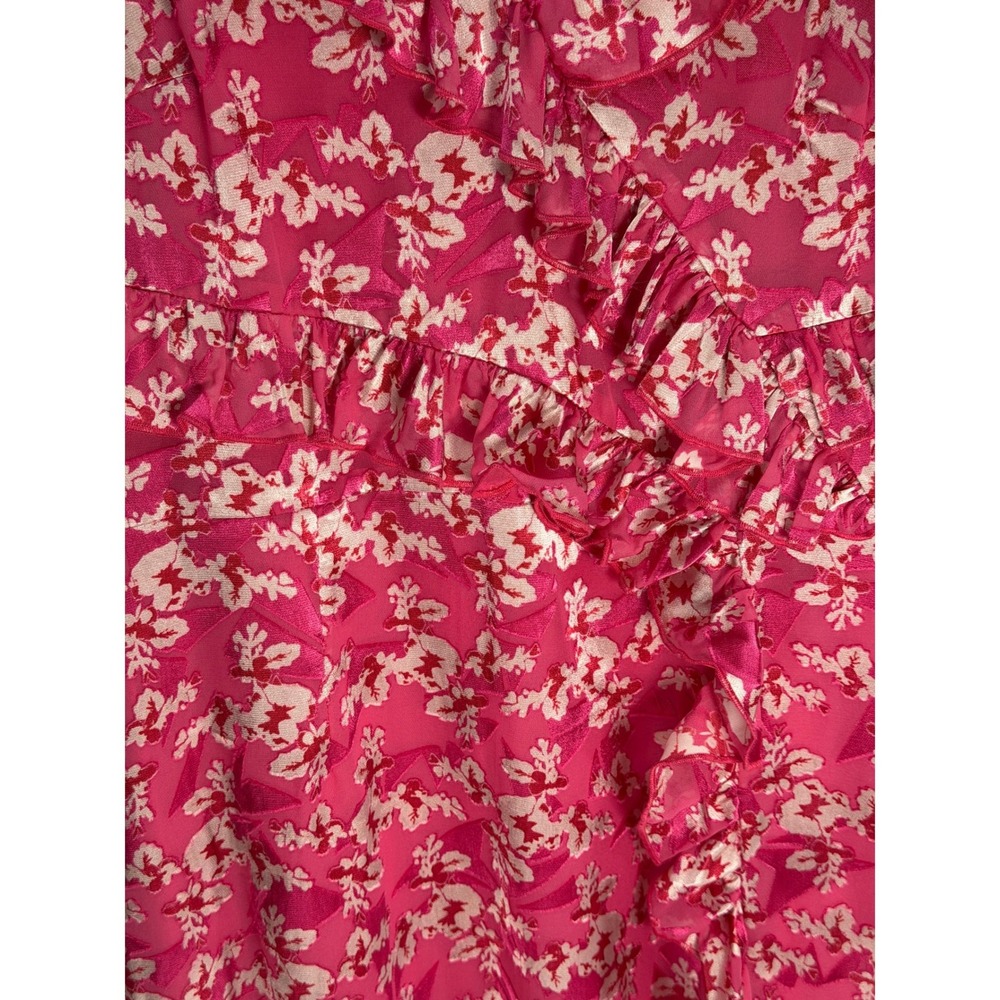 French Connection Pink Floral Ruffle Mini Dress - Picture 9 of 13
